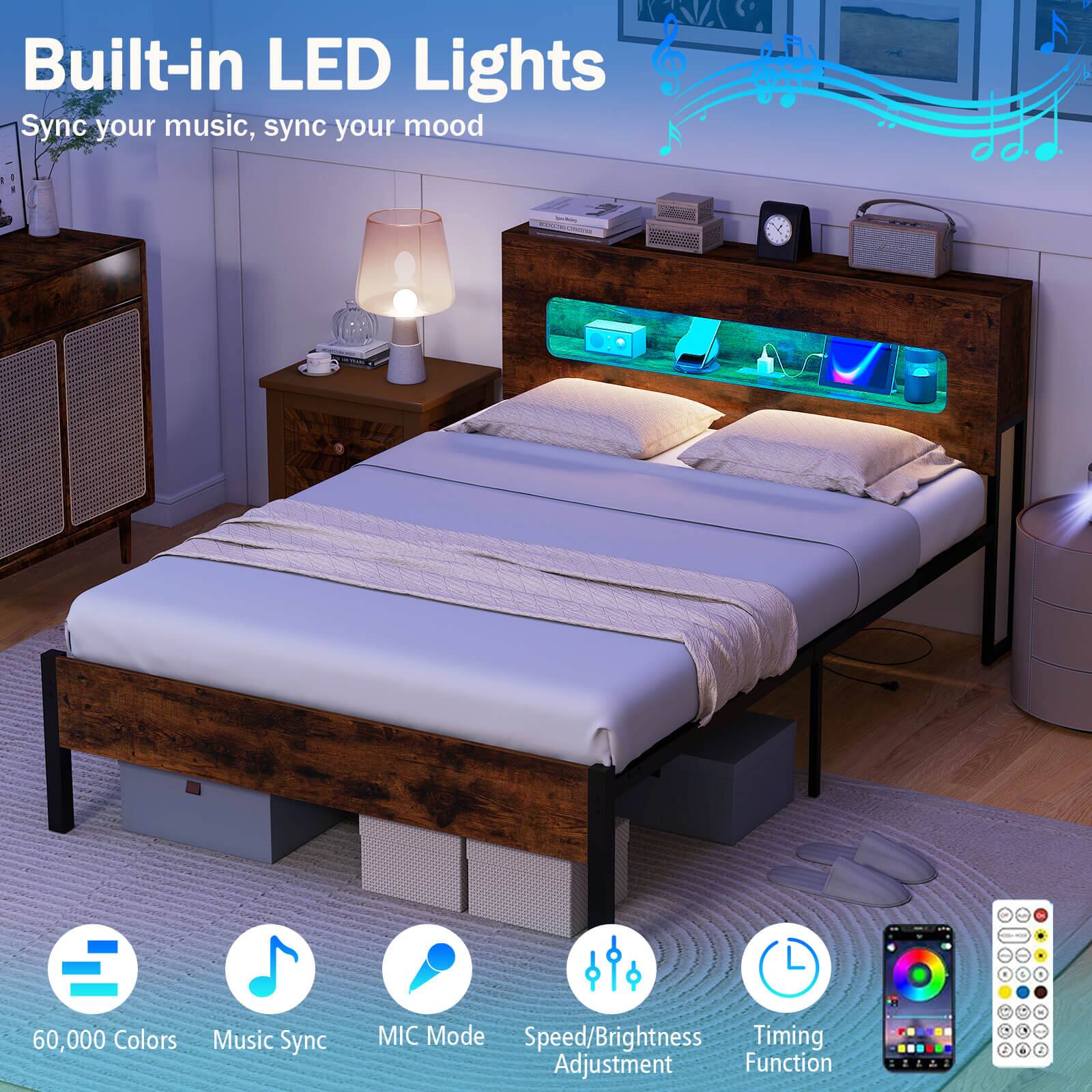 Built-in LED Lights  
Sync your music, sync your mood  

- 60,000 Colors  
- Music Sync  
- MIC Mode  
- Speed/Brightness Adjustment  
- Timing Function