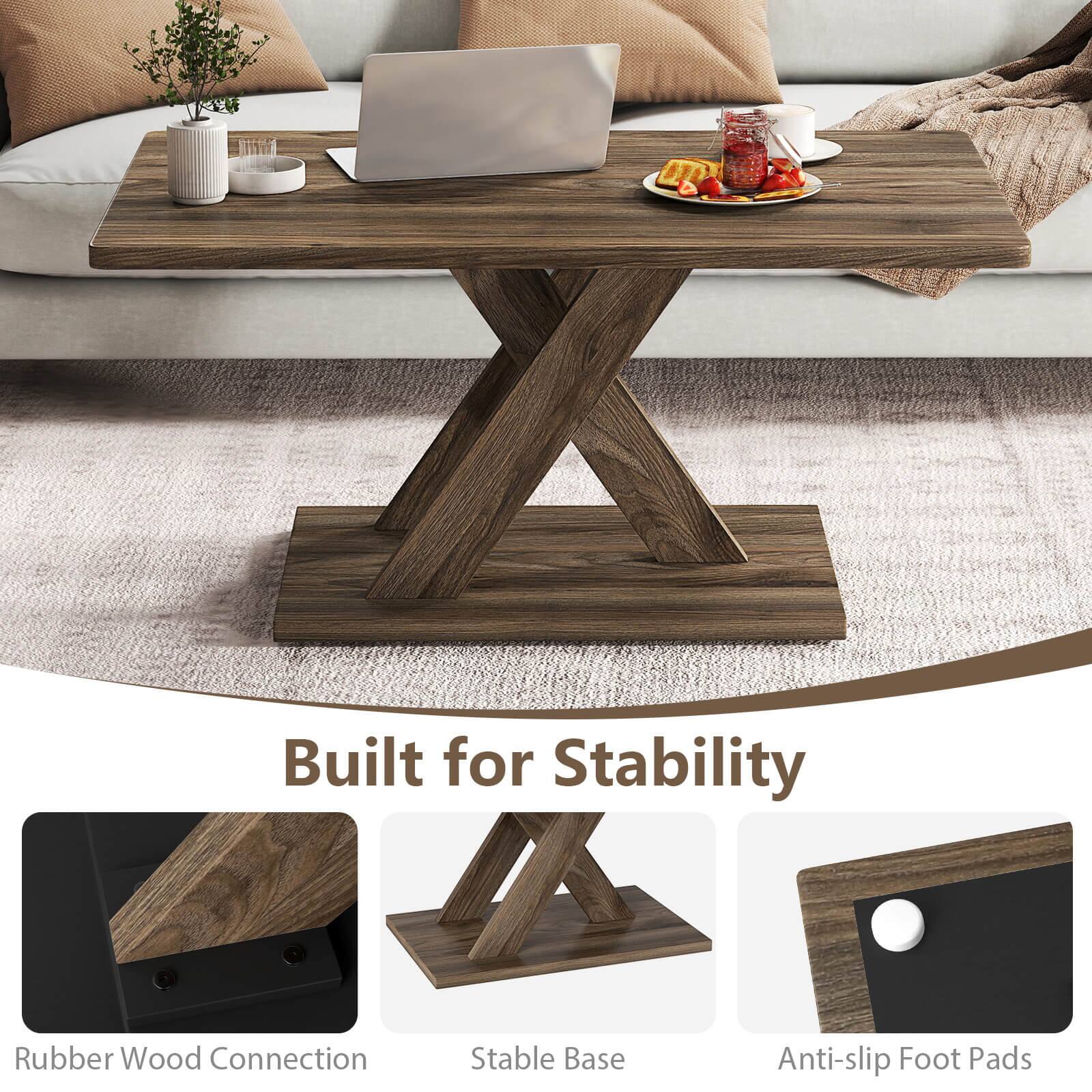 Built for Stability

- Rubber Wood Connection
- Stable Base
- Anti-slip Foot Pads