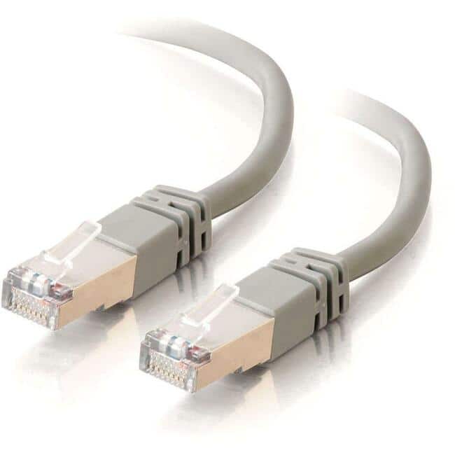 Cables to Go - C2G-10ft Cat5e Molded Shielded (STP) Network Patch Cable - Category 5e for Network Device - RJ-45 Male - RJ-45 Ma - Gray