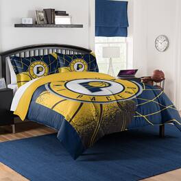 Sweet Home Collection - NBA Indiana Pacers Comforter & Pillow Sham Set- Full/Queen - Multicolored