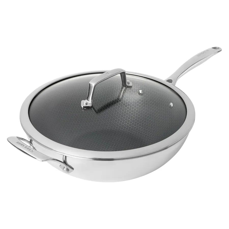 Dual Performance Henckels Paradigm Ceramic 12 inch Dual Performance Wok with Lid ...