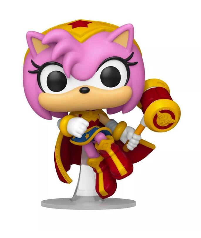 Angle. Funko - Funko Pop! Heroes - DC Justice League and Sonic Amy Rose / Wonder Woman # 595.