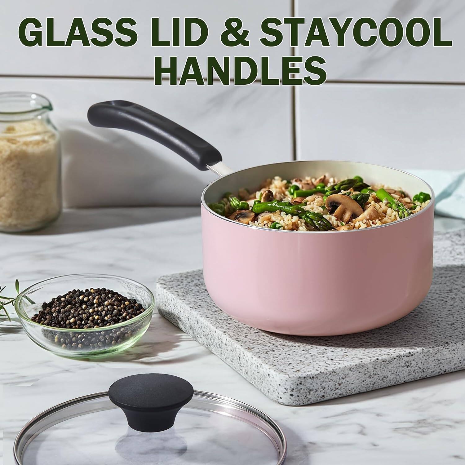 GLASS LID & STAYCOOL HANDLES
