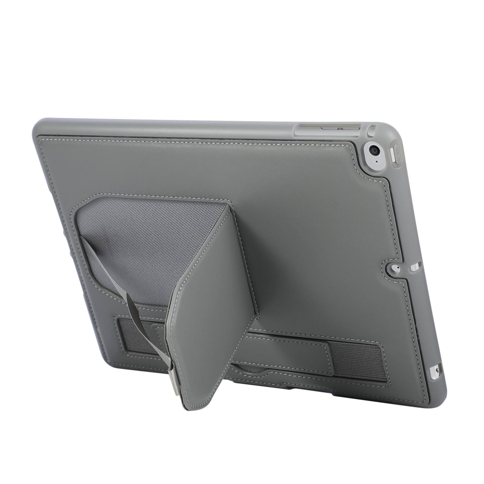 Alt View 1. UUCOVER - Case for iPad Air 11-inch M4 M3 M2 (2026/2025/2024) Shockproof PU Leather Hand Strap Kickstand Pencil Holder Cover - Gray.