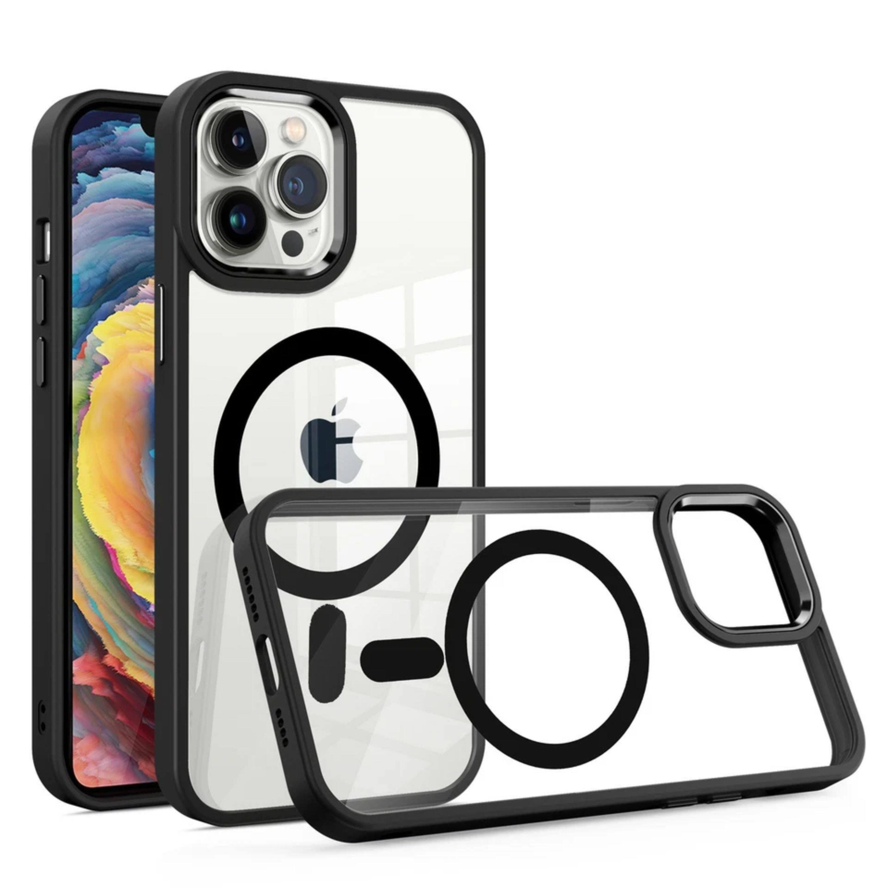 Kitcheniva Magnetic Ring Hybrid Case With Metal Buttons For iPhone 14 ...