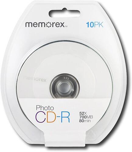 Best Buy: Memorex 10-Pack 52x CD-R Photo Disc 32020015353