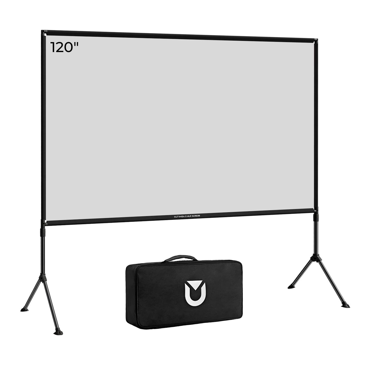 Angle. Ultimea - ULTIMEA 120" Projector Screen,2.0 Gain,80% ALR,E-ALR,99% Color Accuracy,Portable for Home & Outdoor - Black.