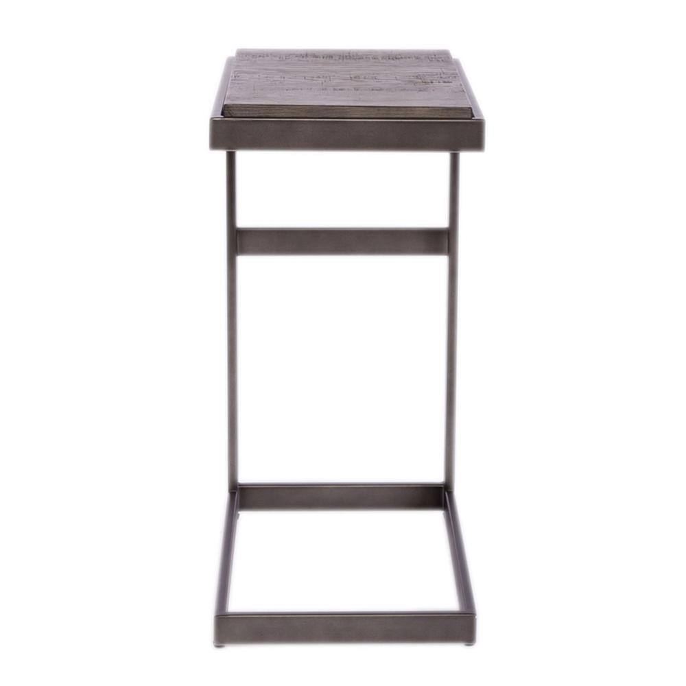 Back. Liberty Furniture Industries - Modern View Laptop Table in Gauntlet Gray - Gray.