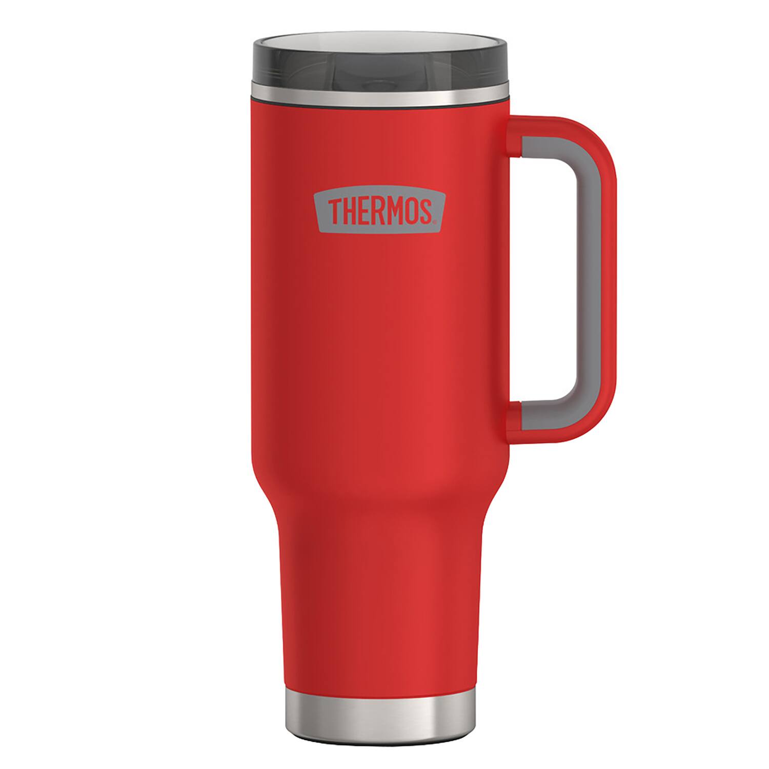 Alt View 8. Thermos - Thermos 40 oz Stainless Steel Cup Holder Mug w/ Straw - Crimson - Crimson.