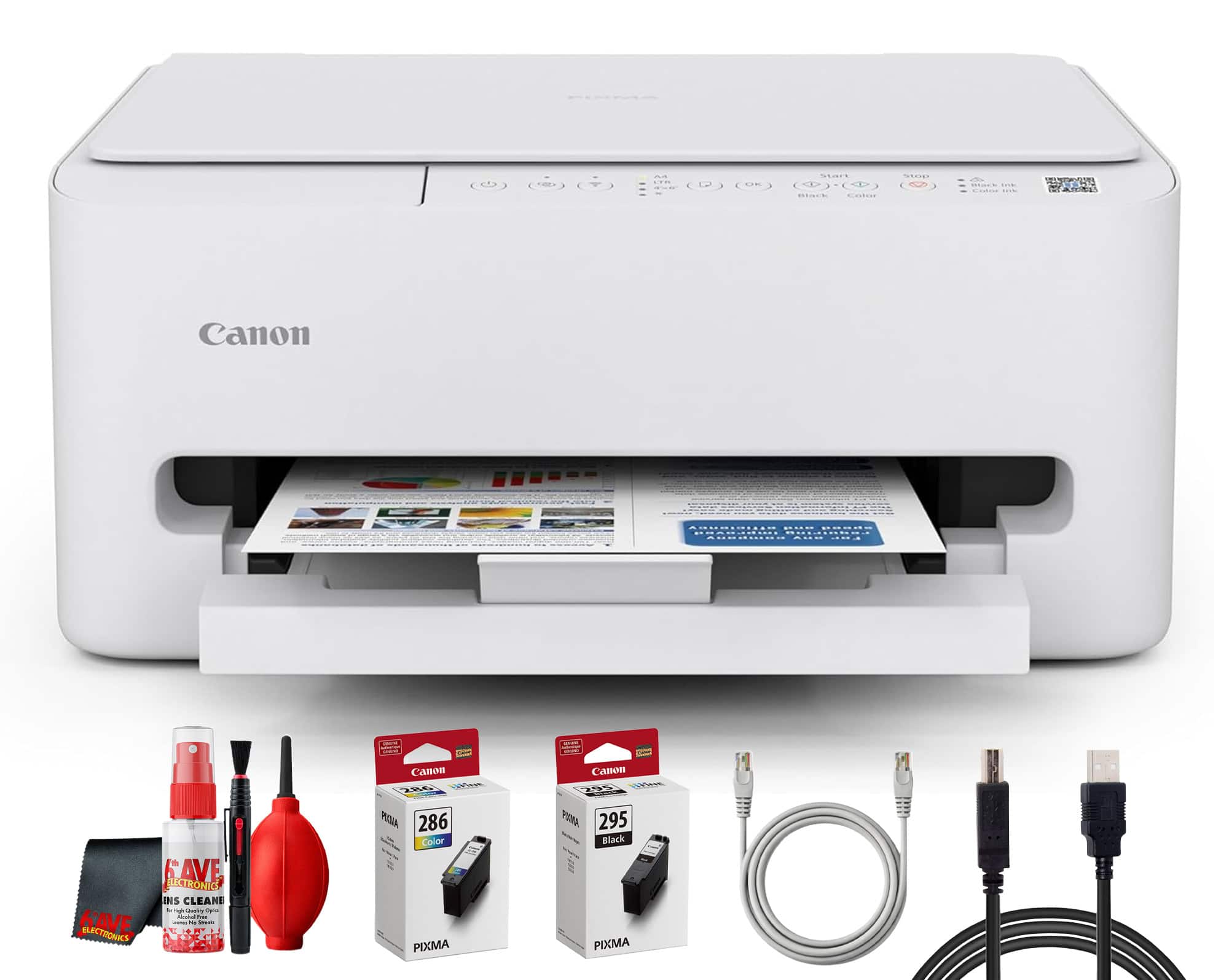 Canon - PIXMA TS4320 Wireless All-in-One Inkjet Printer Bundle