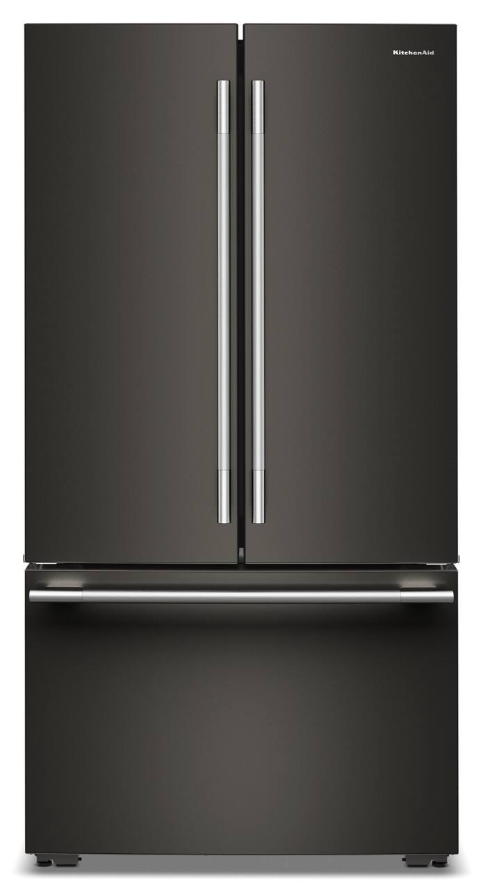 Alt View 8. KitchenAid - 24 Cu. Ft. French Door Counter-Depth Refrigerator  with Internal Water Dispenser - Black Ore.