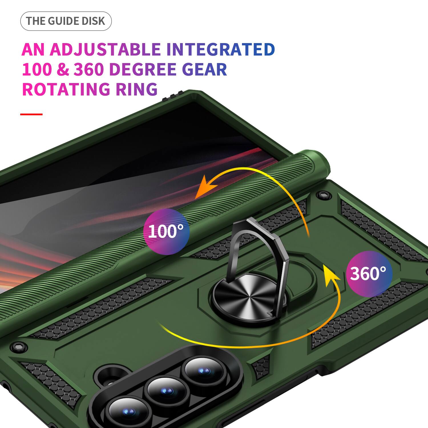 THE GUIDE DISK

AN ADJUSTABLE INTEGRATED 100 & 360 DEGREE GEAR ROTATING RING