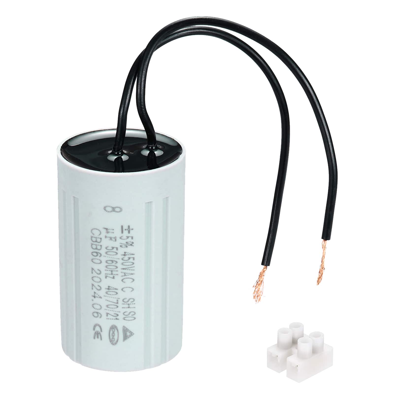 Unique Bargains - 8uF CBB60 Running Capacitor, AC 450V 2 Wires 50/60Hz Cylinder 60x35mm for Water Pumps, Washing Machines - Gary price history on PriceWatchPro