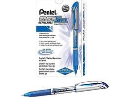 Pentel - EnerGel Deluxe Gel Pens, Medium Point, Ink, Dozen - Blue