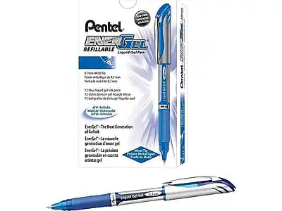 Pentel ENERGEL REFILLABLE Liquid Gel Pen
- 0.7mm tip
- Refillable for 0.7mm
- 1.2mm tip
- Refillable for 1.2mm
12 styles of liquid gel ink pens
EnerGel - The Next Generation
EnerGel - La nouvelle génération de gel
EnerGel - La primera generación de gel
EnerGel - La primera generación de gel
Free Gel Ink
Free Gel Ink
Free Gel Ink
Free Gel Ink