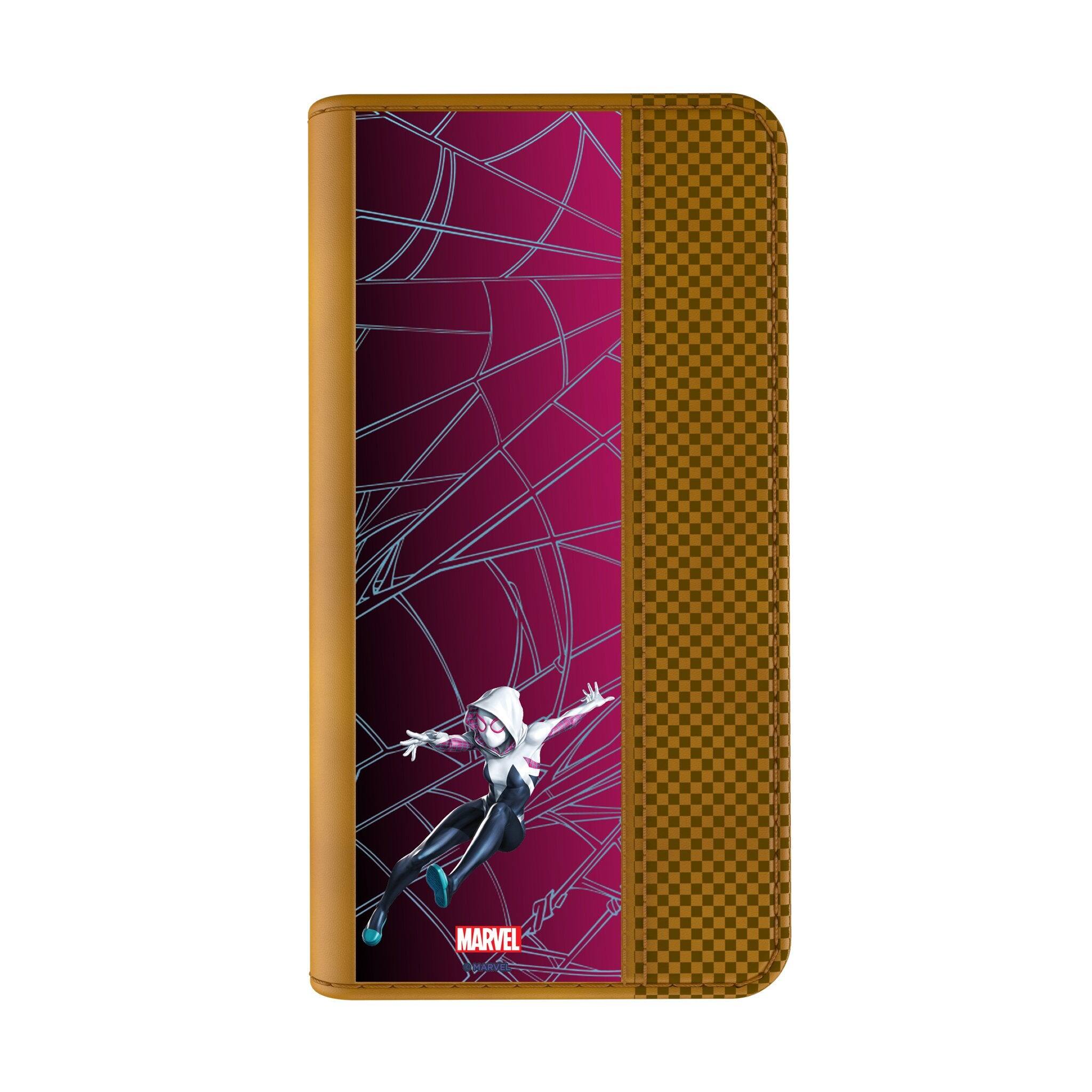 Angle. Keyscaper - Marvel MechLine Folio Phone Case - Apple iPhone 14 - Spider-Gwen.