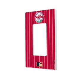 Keyscaper - 1984-1991 Cooperstown Pinstripe Single Rocker Light Switch Plate - Multicolor