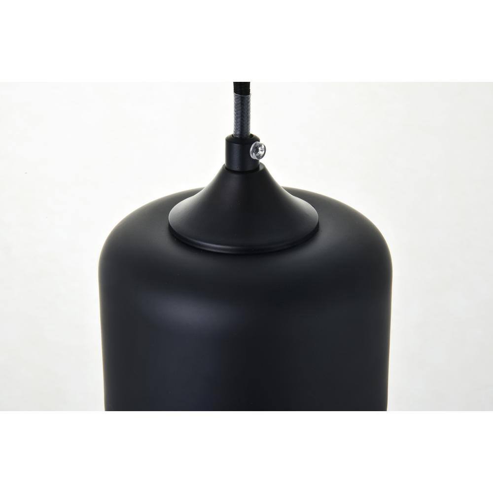 Left. Living District - Ashwell 1 Light Black Pendant With Clear Glass - Black And Clear.