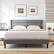 Angle. Costway - Queen Bed Frame with Wingback Headboard Linen Upholstered Platform Bed - Grey.
