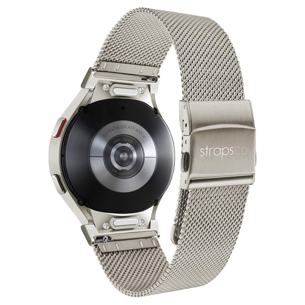 StrapsCo - Pro mesh Strap Stainless Steel Watch Band For Samsung Galaxy Watch 7 (Short-Medium) - Starlight
