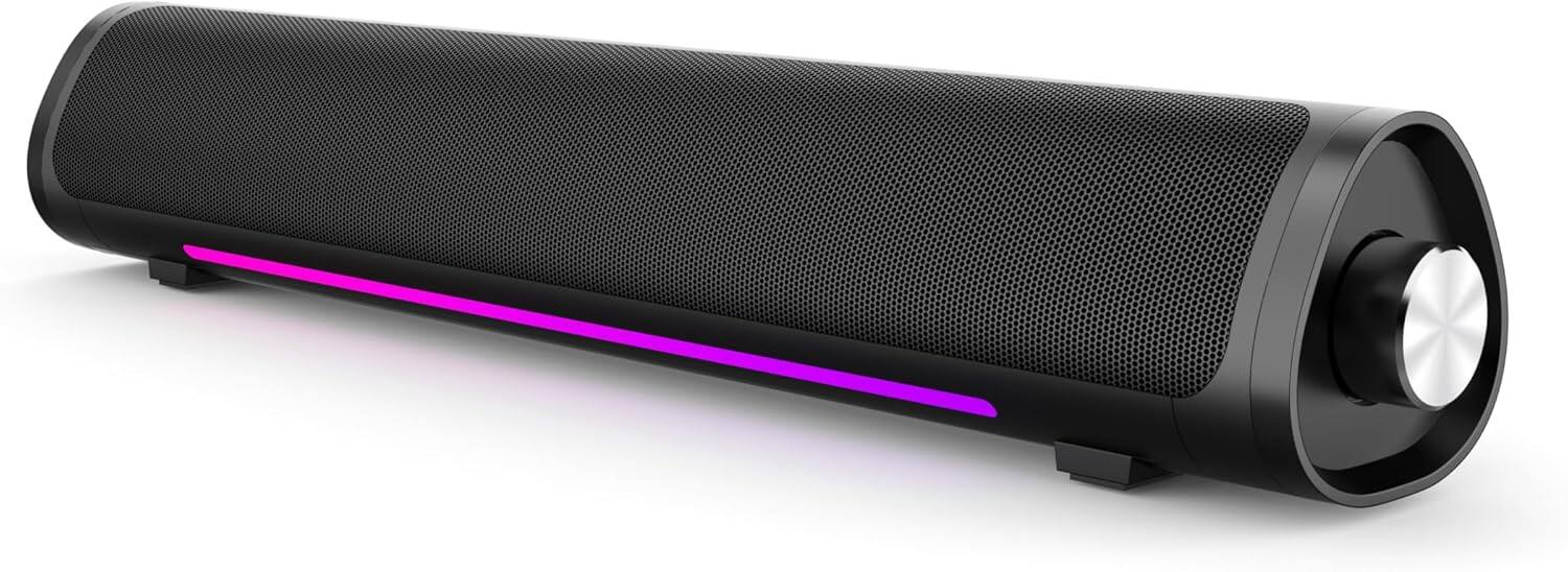 Stamp n Camp - Desktop Computer Speakers, High-Performance Wired Soundbar for PC, Plug and Play - USB Powered with 3.5mm Audio Cord,