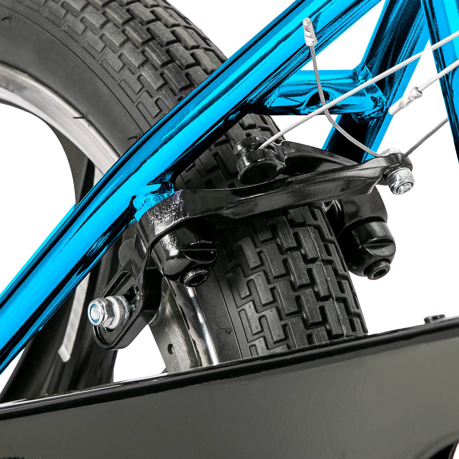 Alt View 5. HILAND - HILAND 20 Inch 3 Spoke Kids BMX Bike for Boys Girls Ages 5-12, 360 Degree Rotor Freestyle, 4 Pegs Kids BMX Bicycle, Blue - Blue.