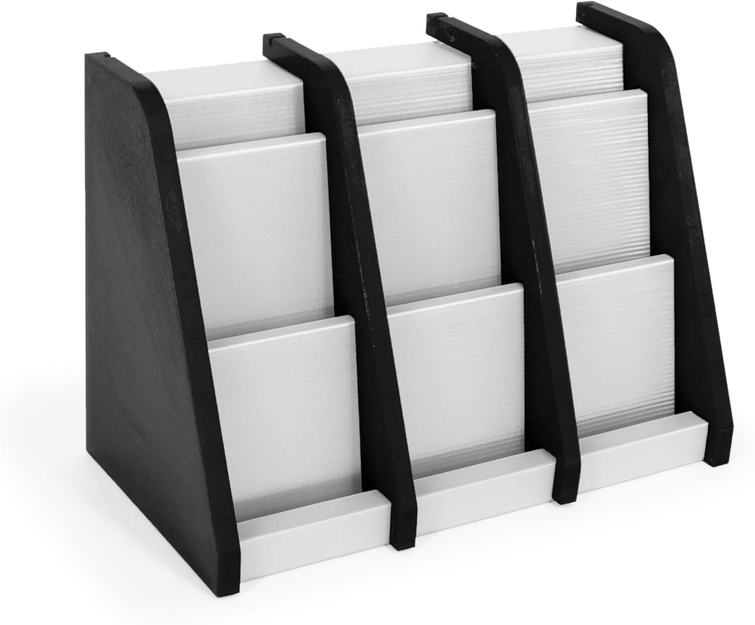 Alt View 3. CASEMATIX - Coin Display Stand for American Silver Eagles Dollars Maple Leafs Libertads and Coin Capsules, Bullion Holder - Black and Silver.