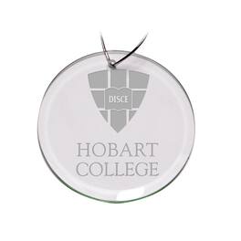 Jardine - Hobart & William Smith Colleges Primary Logo 3'' Round Glass Ornament - Multicolor