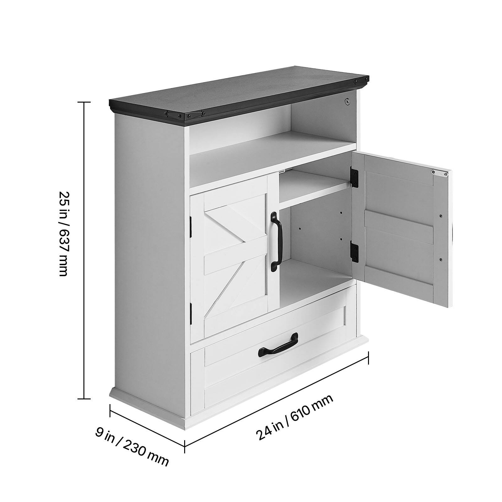 25 in / 637 mm  
9 in / 230 mm  
24 in / 610 mm