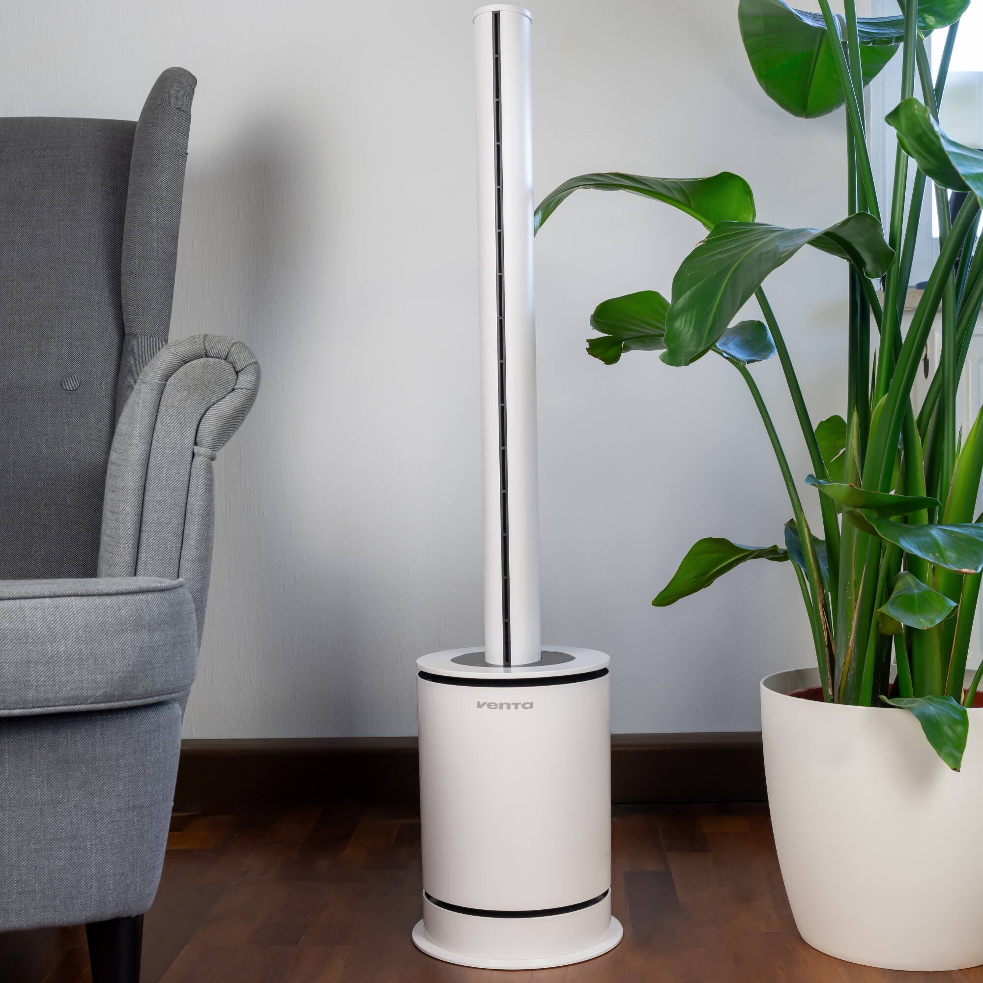 Alt View 5. Venta - AP100 Hybrid 3-in-1 Air Purifier with Cooling & Heating Functions.