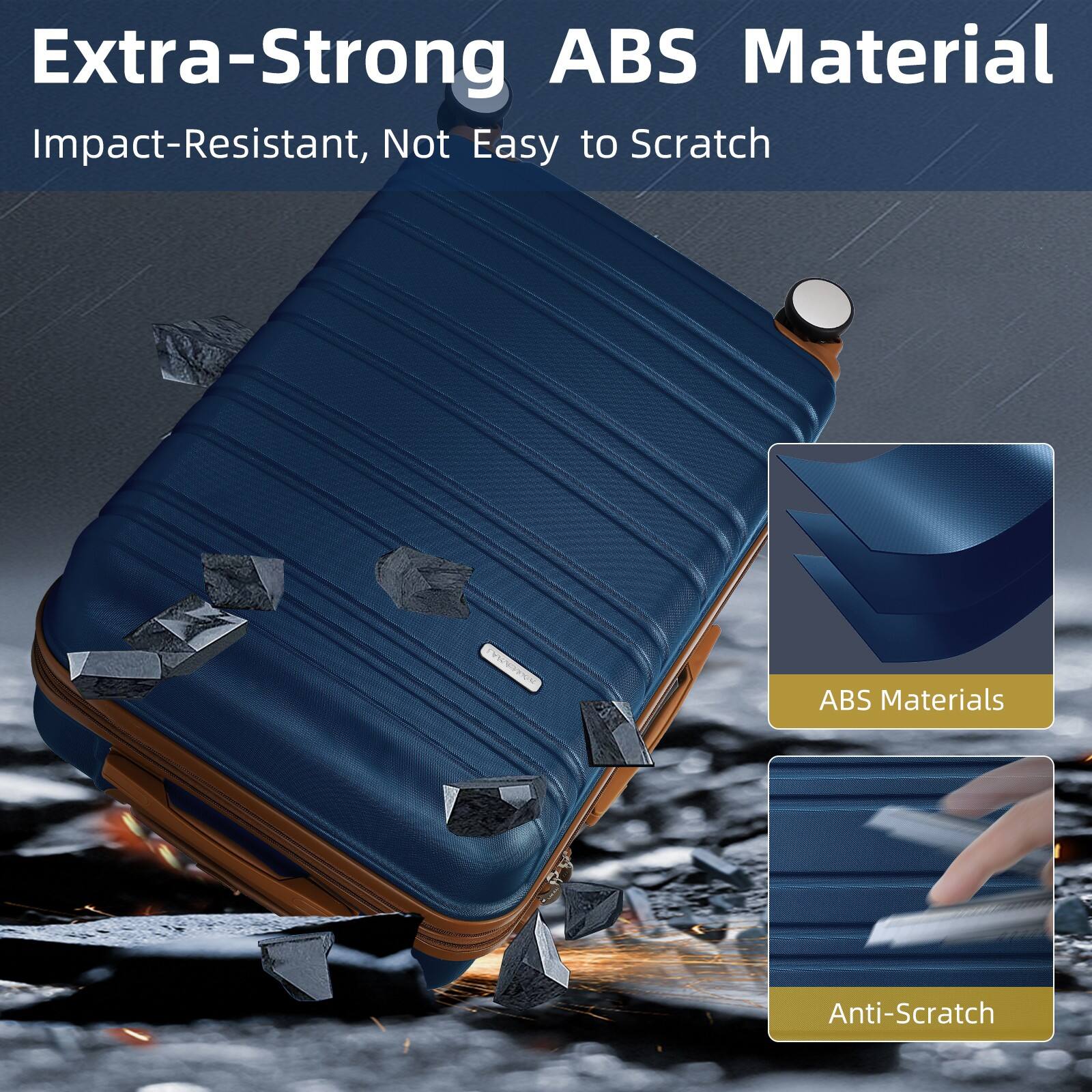 Extra-Strong ABS Material  
Impact-Resistant, Not Easy to Scratch  

ABS Materials  
Anti-Scratch