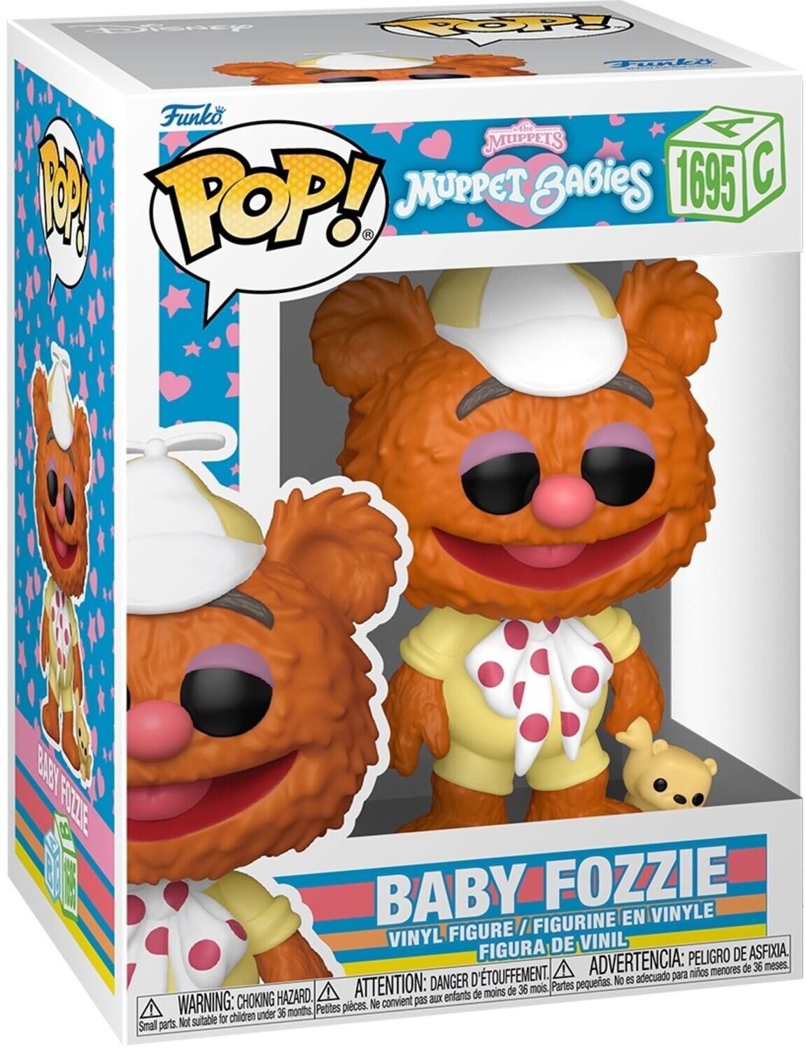 Funko POP! The Muppets Babies 1695 C  
BABY FOZZIE  
VINYL FIGURE / FIGURINE EN VINYLE / FIGURA DE VINIL  

ADVERTENCIA: PELIGRO DE ASFIXIA. No es adecuado para niños menores de 36 meses.  
ATTENTION: DANGER D'ÉTOUFFEMENT. Ne convient pas aux enfants de moins de 36 mois.  
WARNING: CHOKING HAZARD. Small parts. Not suitable for children under 36 months.