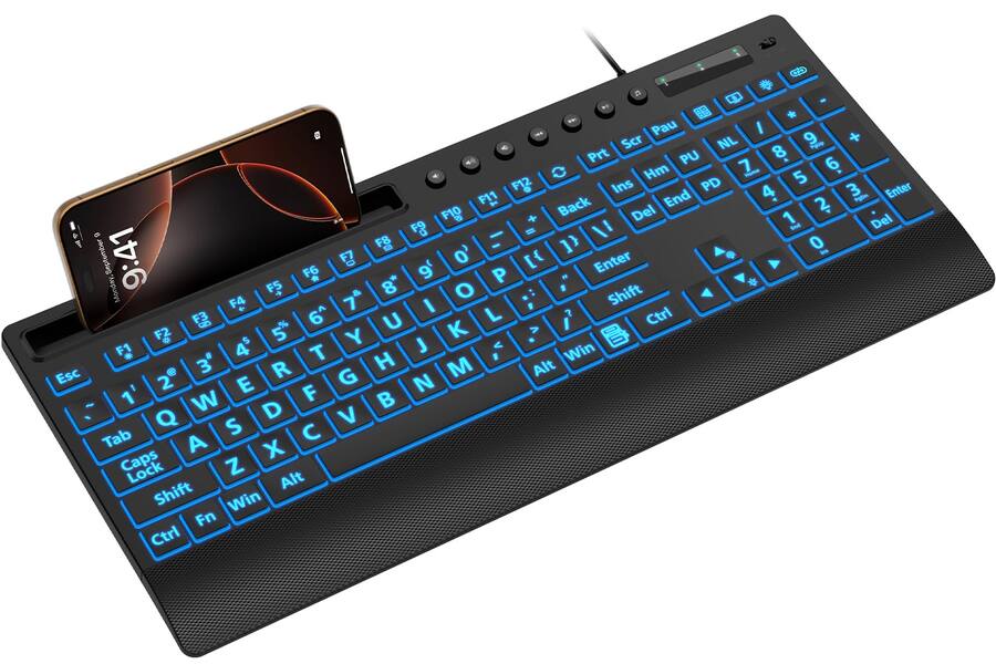 Large Print Computer System METALTON Large Print Computer With Backlight Memory Function Wrist Palm ...
