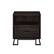 Front. Walker Edison - Contemporary 1-Drawer Metal and Wood Nightstand - Charcoal.