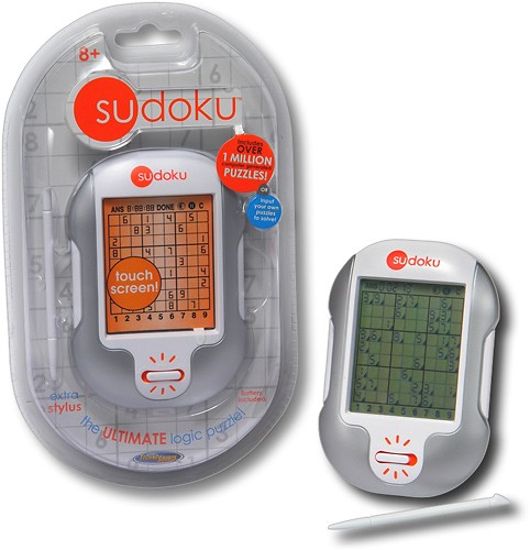 HANDHELD SUDOKU STYLUS TOUCH SCREEN ELECTRONIC 3 LEVELS PUZZLE 10K GAMES NEW 