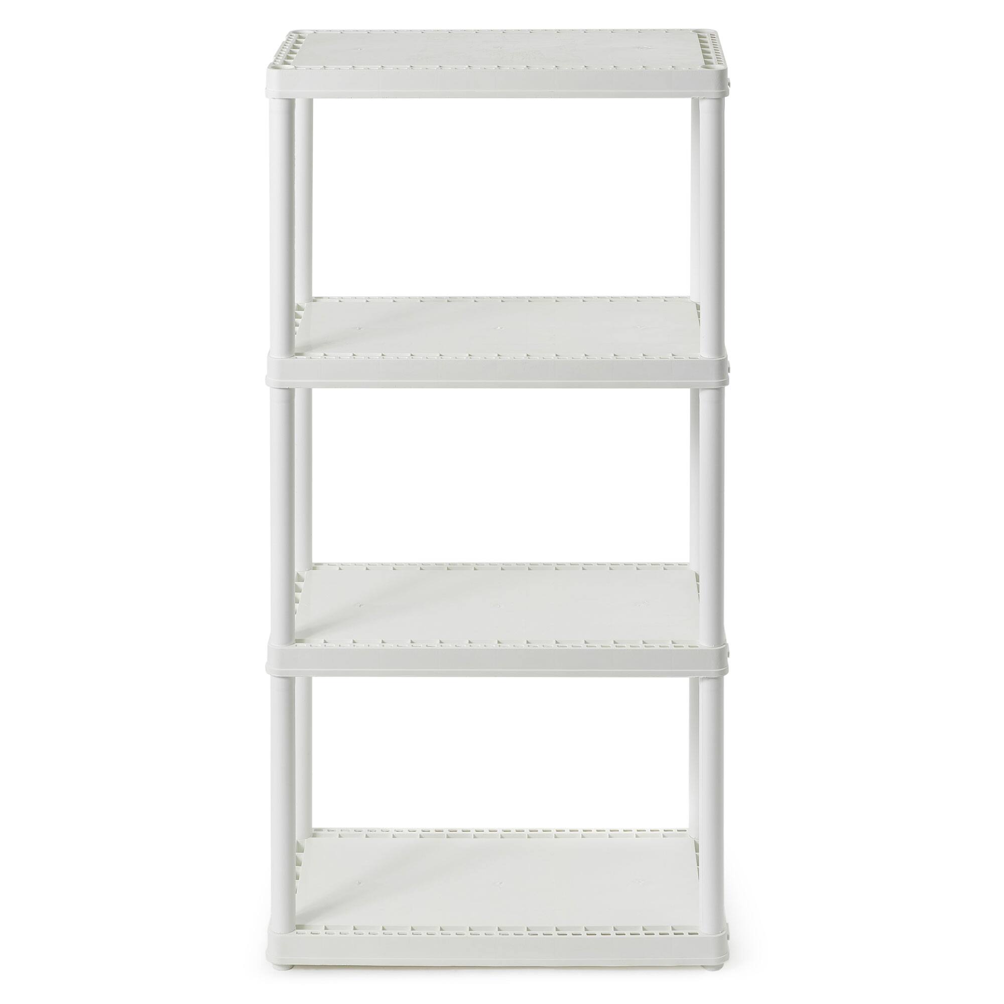 Alt View 7. Gracious Living - Gracious Living 4-Shelf Fixed-Height Light-Duty Solid Shelving Storage, White - 4 Shelf - White.