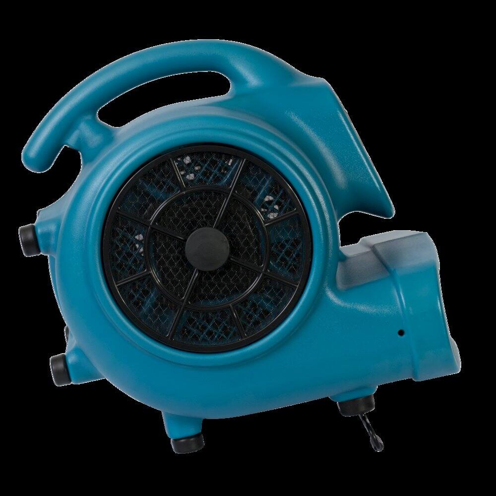 Angle. XPOWER - 1/3 HP 2000 CFM 3 Speed, Floor Fan, Dryer, Blower with Timer and Filter Kit - Blue.