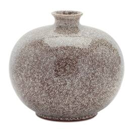 BreeBe - Speckled Ceramic Bottle Vase (Set of 2) - Gray, Brown