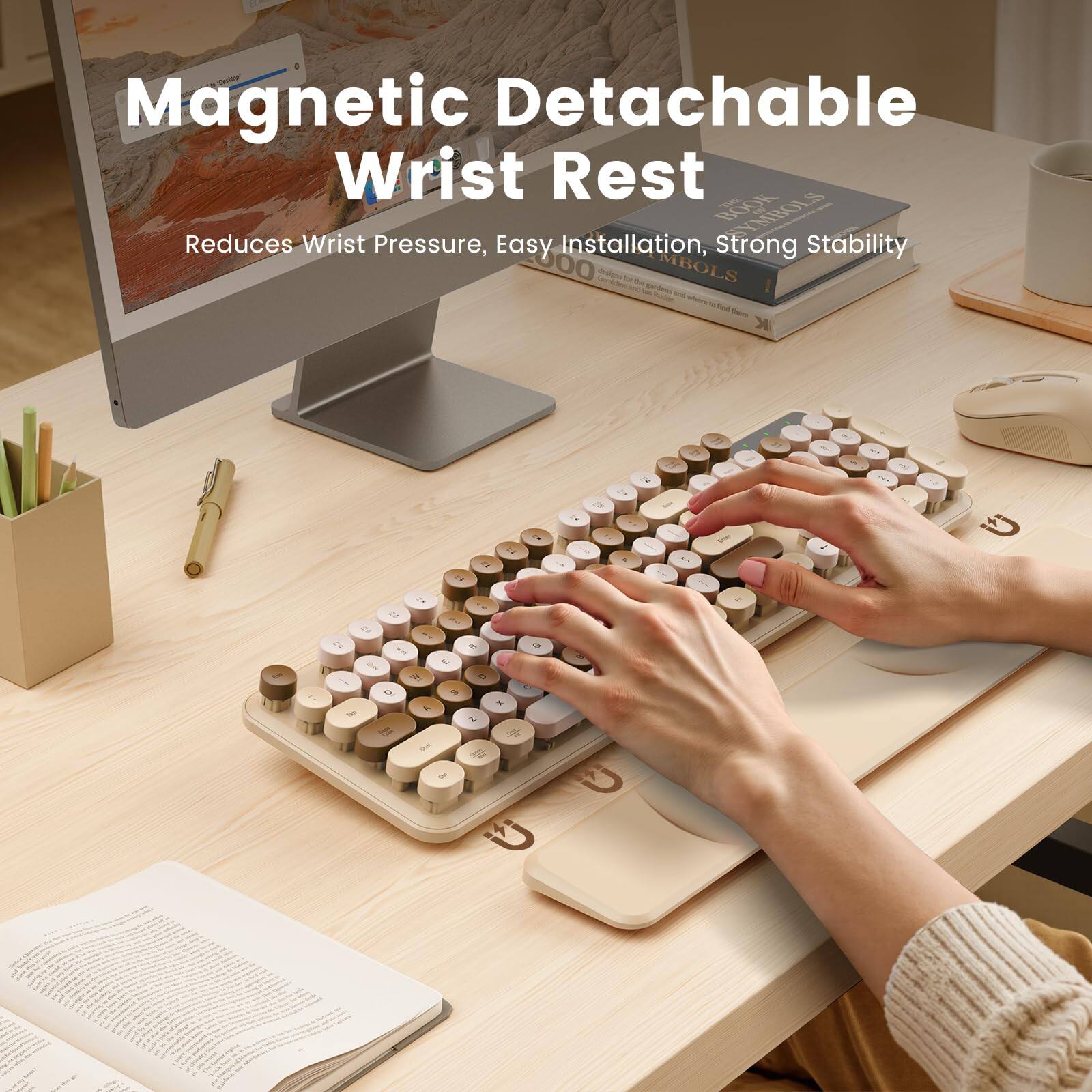 Magnetic Detachable Wrist Rest  
Reduces Wrist Pressure, Easy Installation, Strong Stability