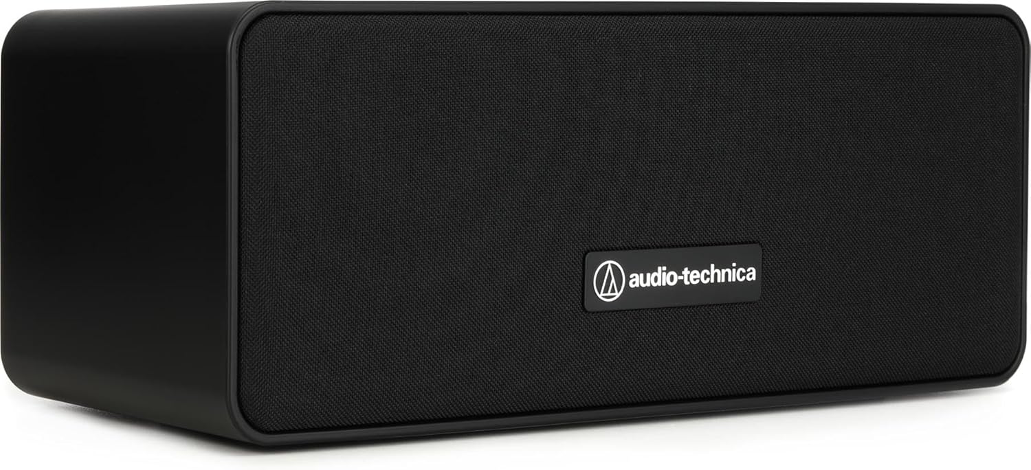 Front. Audio-Technica - Audio Technica Portable Wireless Speaker AT-SP65XBT, Black - BLACK.