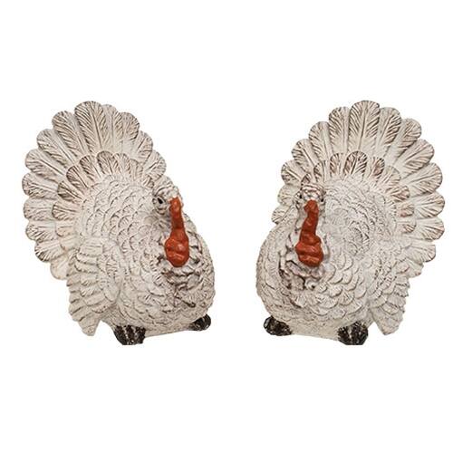 Front. BreeBe - Resin Harvest Turkey Sitter - 2 Asstd. - White.