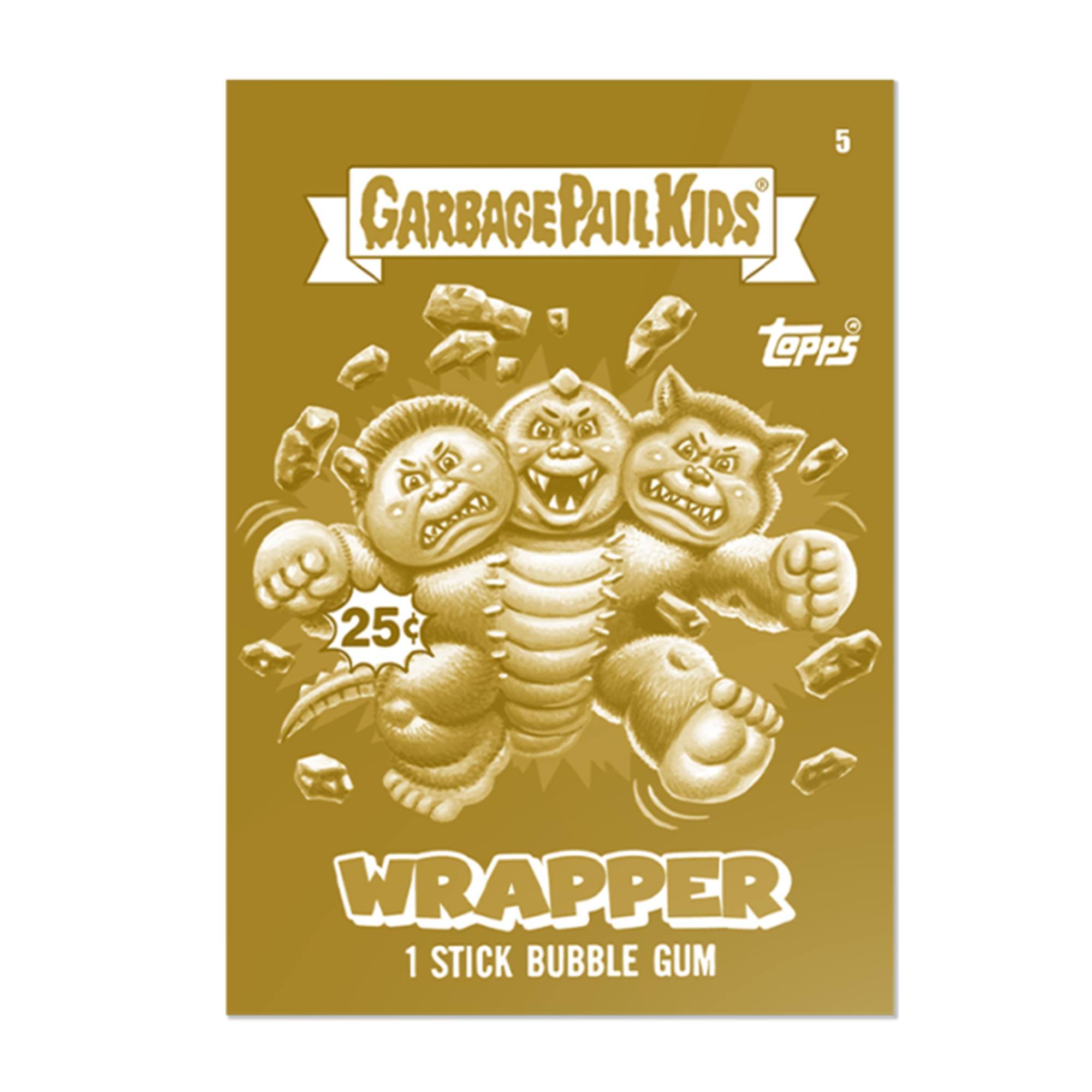 5 P Garbage Pail Kids Pail Kids Tops 25c Wrapper 1 Stick Bubble Gum