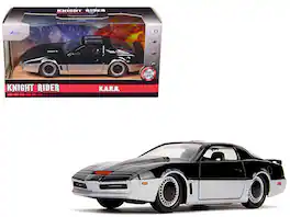 K.A.R.R. "Knight Rider" (1982) TV Series "Hollywood Rides" Series 1/32 Diecast Model Car by Jada - Black And Silver