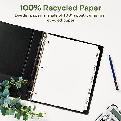 100% Recycled Paper  
Divider paper is made of 100% post-consumer recycled paper.

PROFIT SHARE  
TRENDS  
SALES  
COSTS
