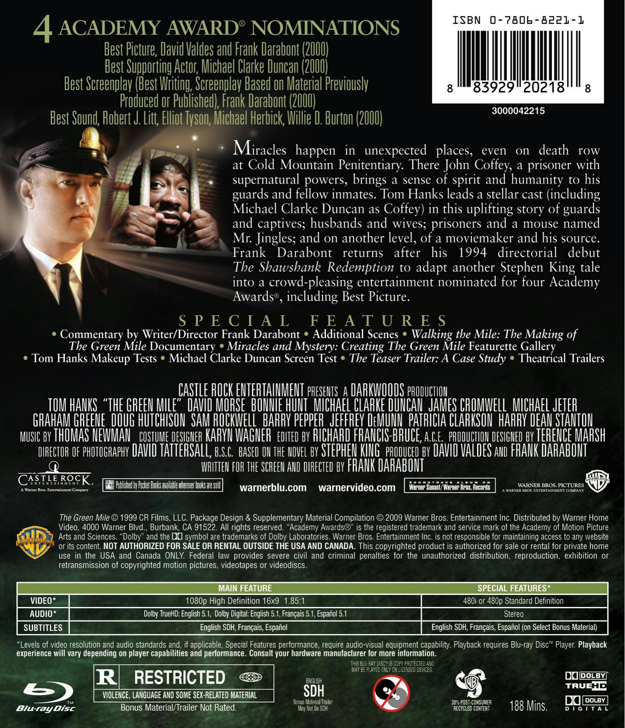 Angle. The Green Mile [Blu-ray].