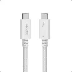 Front. Anker - Anker Prime Thunderbolt 4 Cable - White.