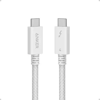 Front. Anker - Anker Prime Thunderbolt 4 Cable - White.