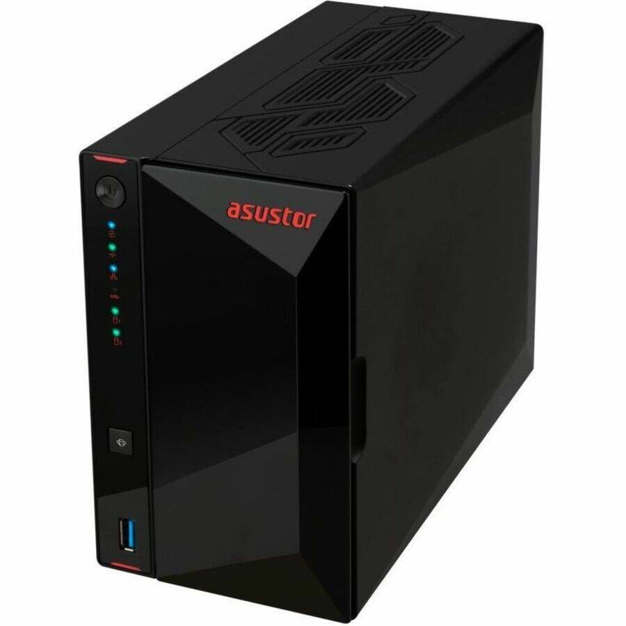 Alt View 5. Asustor - Asustor AS5402T, 2 Bay NAS, Intel Quad-Core 2.0GHz CPU, 4X M.2 NVMe SSD Slots, 2x2.5GbE Ports, 4GB DDR4 RAM, for Gaming - Unknown.