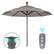 Front Zoom. Above - Height Series 11-ft. Smart Sunbrella Umbrella with Remote Control and Wind Sensor - Spectrum Dove.