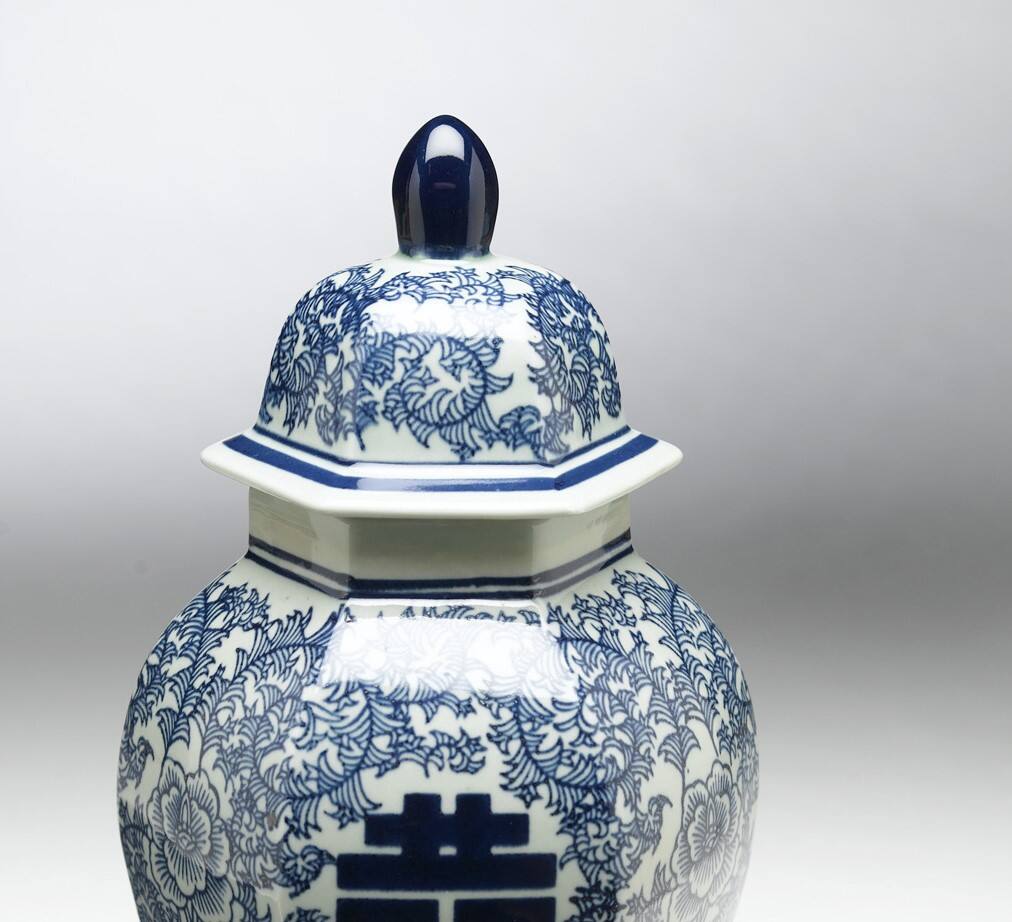 Alt View 2. Zeckos - AA Importing 59741 Antiqued Pale Green And Blue Ceramic Ginger Jar With Lid - Green.